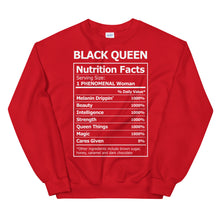 Load image into Gallery viewer, Black Queen Nutrition Facts - Sweatshirt