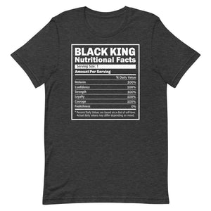 Black King Nutrition Facts T-Shirt