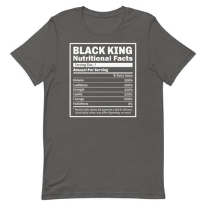 Black King Nutrition Facts T-Shirt