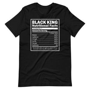 Black King Nutrition Facts T-Shirt