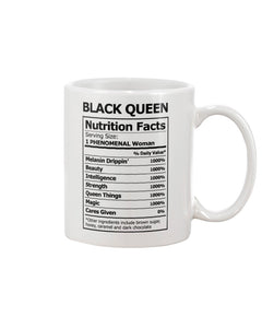 Black Queen Nutrition Facts Mug