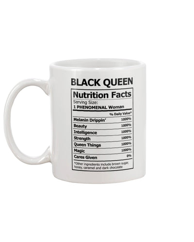 Black Queen Nutrition Facts Mug